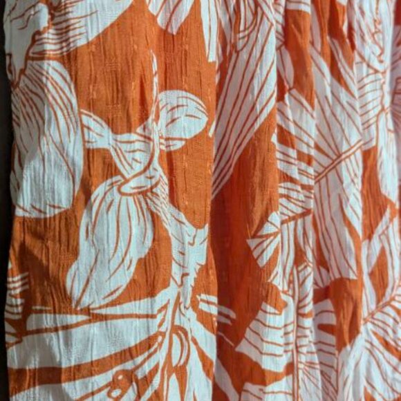 C & C California Palazzio pant XL orange tropical print - Picture 3 of 8